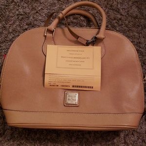 Dooney & Burke Saffiano Satchel Tan